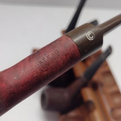 Collection of Vintage Estate Smoking Pipes- Assorted Makers- Four Pieces (#2)