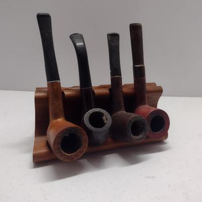 Collection of Vintage Estate Smoking Pipes- Assorted Makers- Four Pieces (#2)