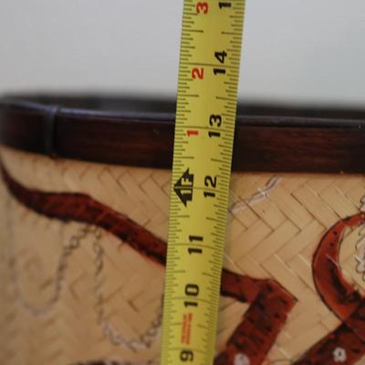 Hand-painted Woven Basket