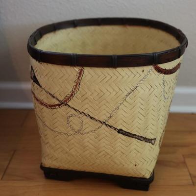 Hand-painted Woven Basket