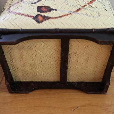 Hand-painted Woven Basket