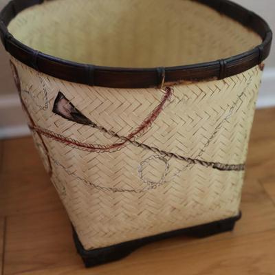 Hand-painted Woven Basket