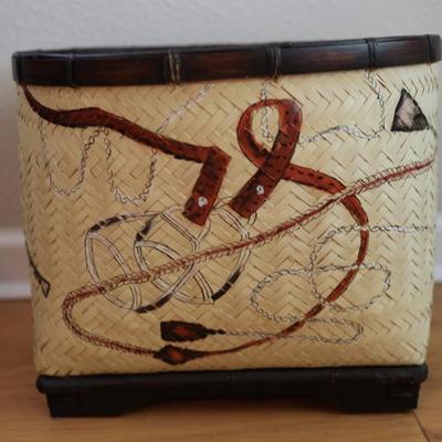 Hand-painted Woven Basket