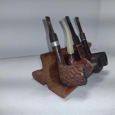 Collection of Vintage Estate Smoking Pipes- Assorted Makers- Four Pieces (#3)