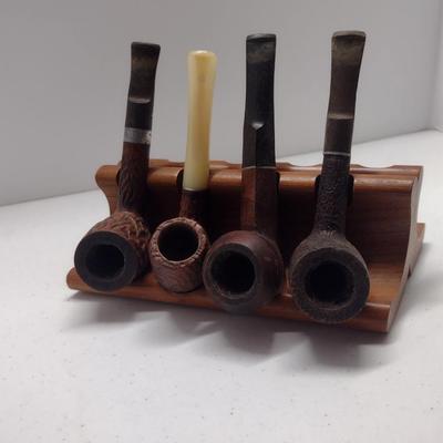 Collection of Vintage Estate Smoking Pipes- Assorted Makers- Four Pieces (#3)