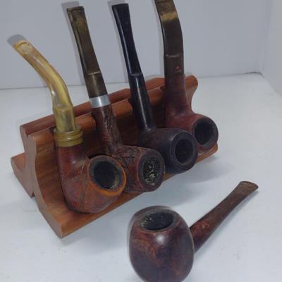 Collection of Vintage Estate Smoking Pipes- Assorted Makers- Four Pieces (#4)