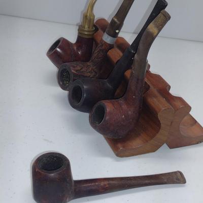 Collection of Vintage Estate Smoking Pipes- Assorted Makers- Four Pieces (#4)