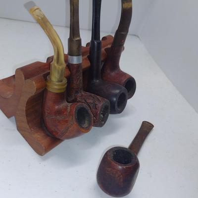 Collection of Vintage Estate Smoking Pipes- Assorted Makers- Four Pieces (#4)
