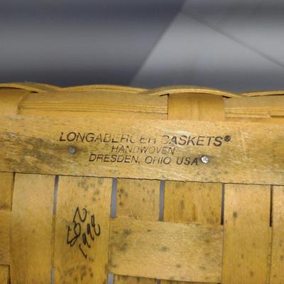 Longaberger Splint Wood Basket with Lid