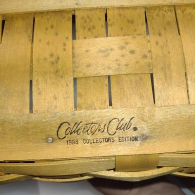 Longaberger Splint Wood Basket with Lid
