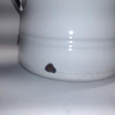 Large Enameled Metal Pitcher- Approx 11" Tall