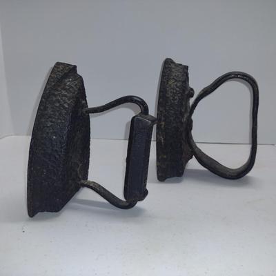Vintage Pair of Cast Iron Sad Irons