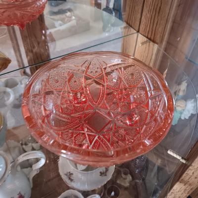 VINTAGE VIKING FOOTED CANDY DISH AND SERVING BOWLS