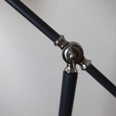 Brushed Nickel and Gray Finish Floor Lamp