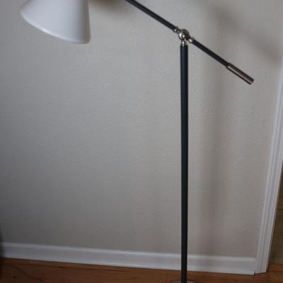 Brushed Nickel and Gray Finish Floor Lamp