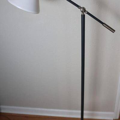 Brushed Nickel and Gray Finish Floor Lamp