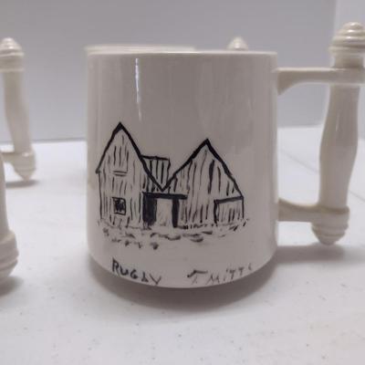 Glazed Ceramic Mugs- Set of Four