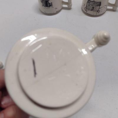 Glazed Ceramic Mugs- Set of Four