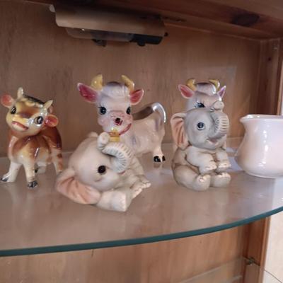 COW CREAM AND SUGAR SET, PLAYFUL ELEPHANTS AND MORE
