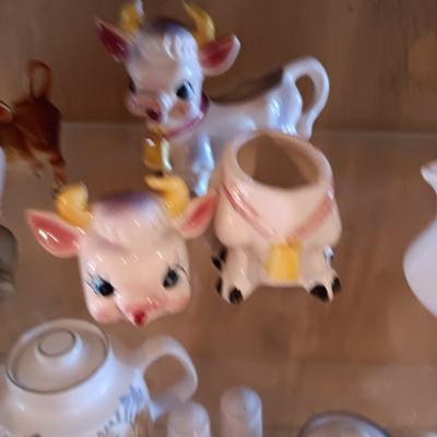 COW CREAM AND SUGAR SET, PLAYFUL ELEPHANTS AND MORE