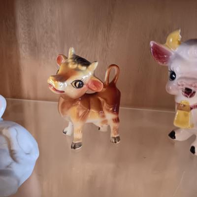 COW CREAM AND SUGAR SET, PLAYFUL ELEPHANTS AND MORE