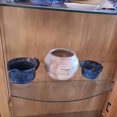 JACK BLACK CLAY POT, CLAY SPOUTED CUP AND SMALL POT