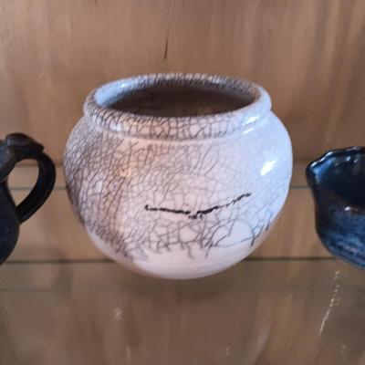 JACK BLACK CLAY POT, CLAY SPOUTED CUP AND SMALL POT