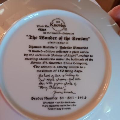 3 THOMAS KINKADE'S YULETIDE MEMORIES COLLECTORS PLATES PLUS MORE