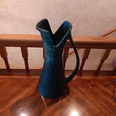 TALL ROYAL HAEGER VASE, MARIVAL BUST AND A GLASS FISH