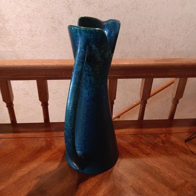 TALL ROYAL HAEGER VASE, MARIVAL BUST AND A GLASS FISH