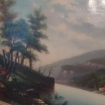 Francis A. Cerny Original Oil on Canvas Circa 1887 Framed
