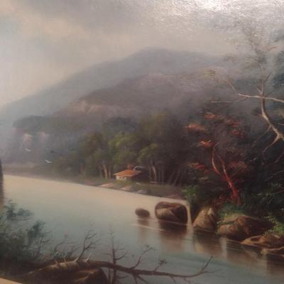 Francis A. Cerny Original Oil on Canvas Circa 1887 Framed