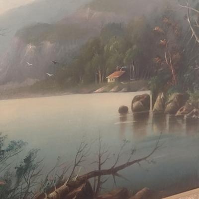 Francis A. Cerny Original Oil on Canvas Circa 1887 Framed