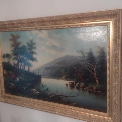 Francis A. Cerny Original Oil on Canvas Circa 1887 Framed