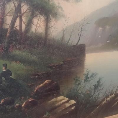 Francis A. Cerny Original Oil on Canvas Circa 1887 Framed