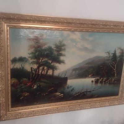 Francis A. Cerny Original Oil on Canvas Circa 1887 Framed