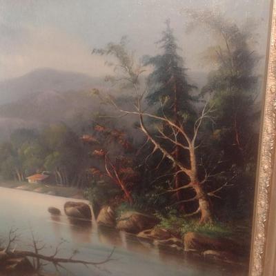 Francis A. Cerny Original Oil on Canvas Circa 1887 Framed