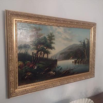 Francis A. Cerny Original Oil on Canvas Circa 1887 Framed