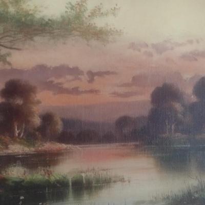 Francis A. Cerny Original Oil on Canvas Circa 1913 Framed