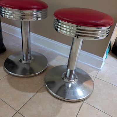 Vintage Diner Red Barstools