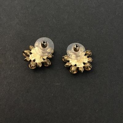 Vintage rhinestone statement earrings