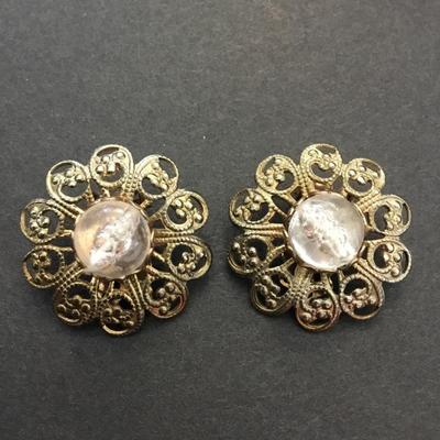 Vintage clip on earrings