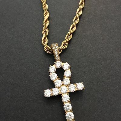 GLD Ankh cross pendant and necklace