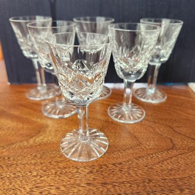 6 Waterford Crystal Lismore Cordial Glasses 3.5"