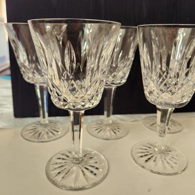 Lot of 6 Waterford Crystal Lismore 5 7/8" Stem Glasses Excellent Condition