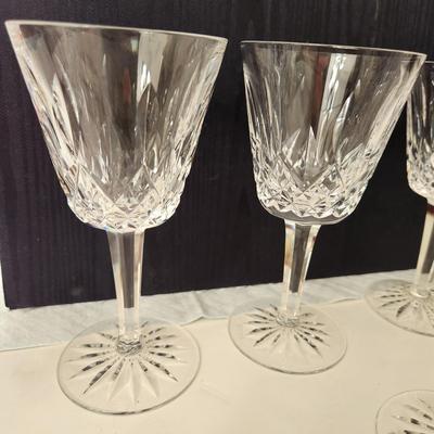 Lot of 6 Waterford Crystal Lismore 5 7/8" Stem Glasses Excellent Condition