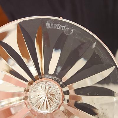 6 Waterford Crystal Lismore Hock Wine Glasses 7.5" Excellent Condition