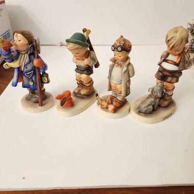 Lot of 7 Hummel Furgines "Thrifty" Coin Bank w key , Clown, Good Hunting