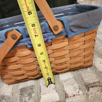 Lot of 3 Longaberger 2 Handle Field Market Baskets with Liners