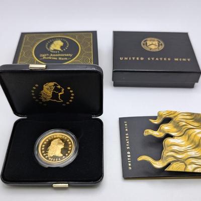2024 W 230th ANNIVERSARY FLOWING HAIR HIGH RELIEF GOLD COIN US MINT LOT OF 3